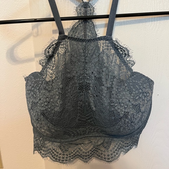 PINK/Victoria Secret grey crop top/structured bralette - Picture 4 of 4